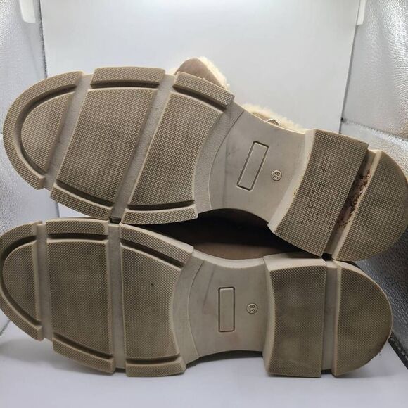 AVELLINI PORTUGAL SUEDE SHEARLING SHERPA LACEUP BOOTS SIZE 8 - Picture 5 of 6